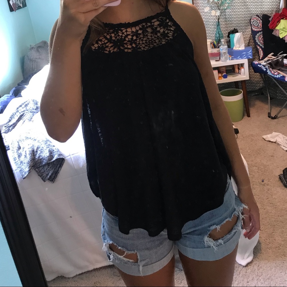 Flowered Black Tank too